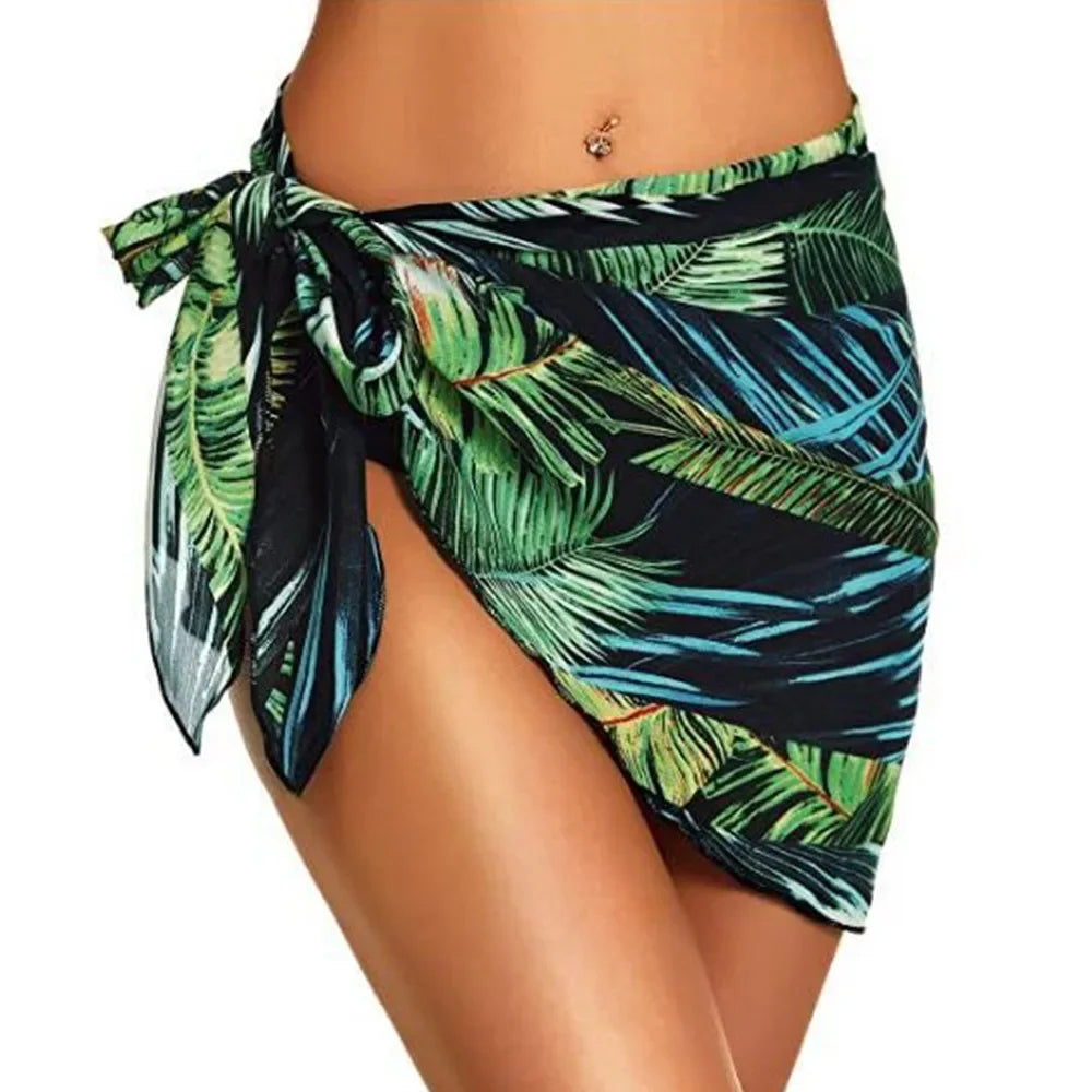 Sarong Corto Donna 2026 in Chiffon Trasparente Come Cover-Up per Bikini - Lido nova 