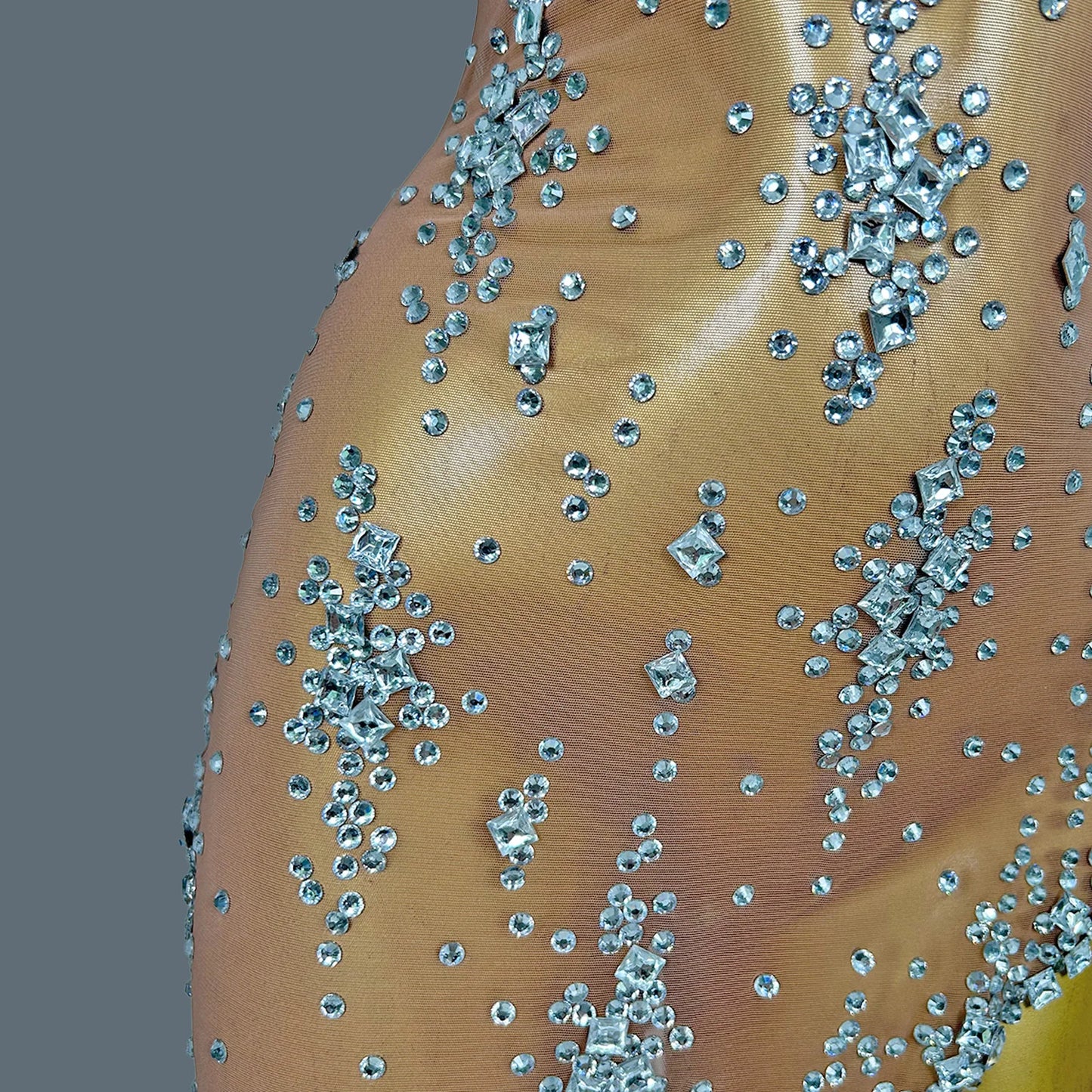 Mini Abito Estivo Donna 2026 Asimmetrico Brillante con Strass - Lido nova 