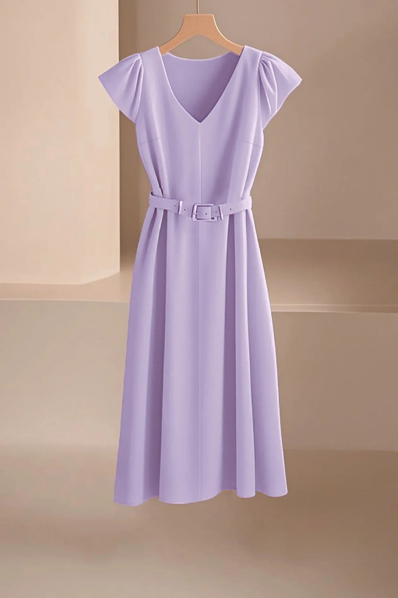 Abito Estivo Donna 2026 Midi Scollo a V Morbido e Leggero - Lido nova 