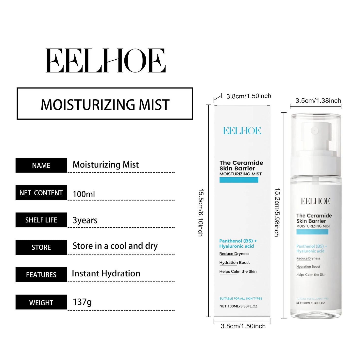 Face Mist Ialuronico + Ceramide NP + Vitamina B5 100ml – Barriera & Idratazione Deep | Lido Nova