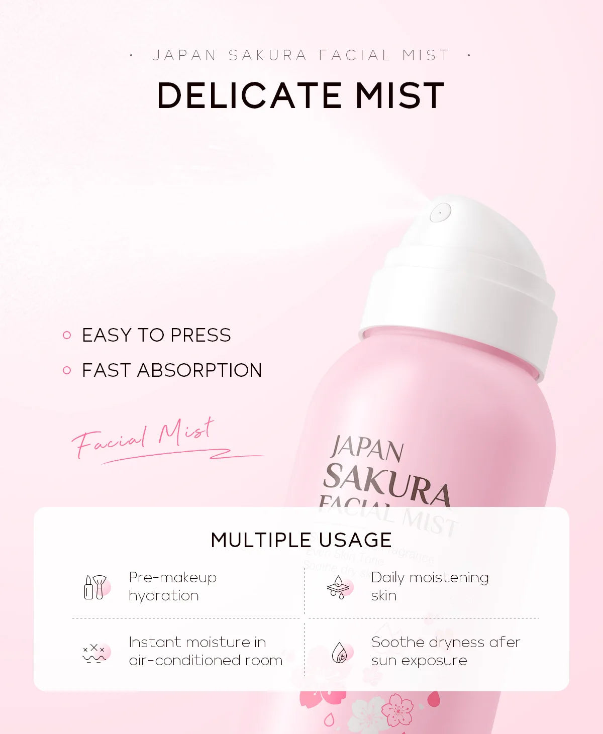 Face Mist Sakura Niacinamide 100ml – Idratazione Fresh & Pelle più Uniforme | Lido Nova