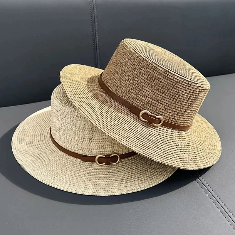 Cappello Panama in Paglia con Fiocco – Tesa Piatta Donna Estate 2026