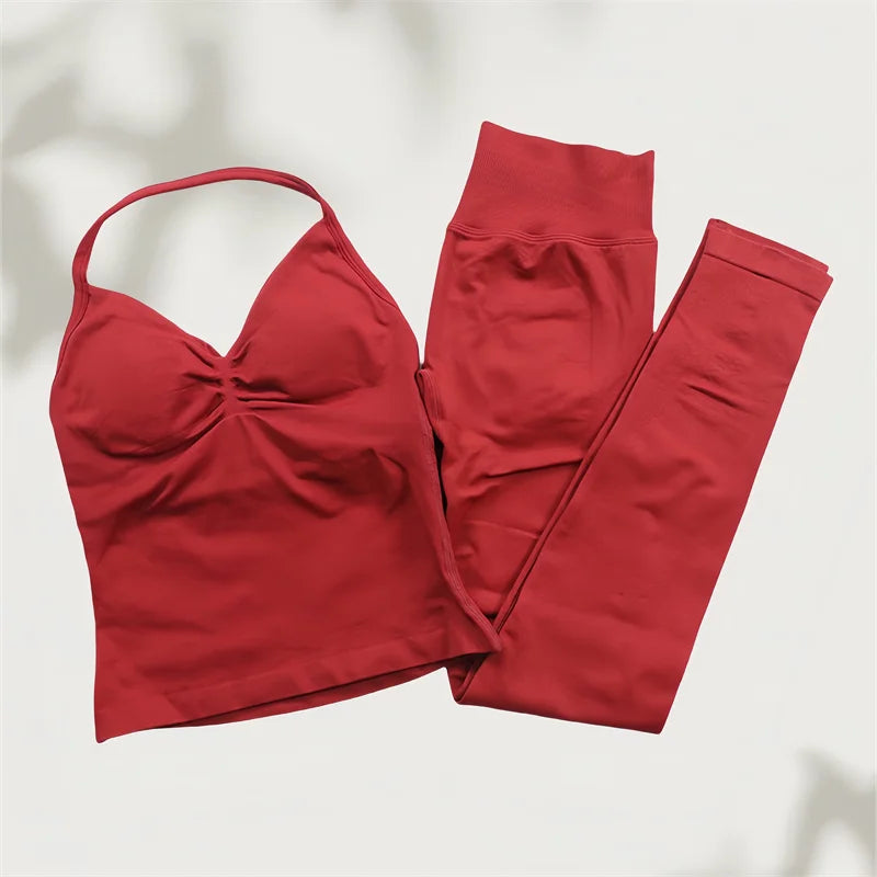 Set Yoga Donna 2026 Seamless con Tank Top Longline e Shorts Scrunch - Lido nova 