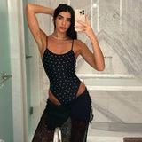 Women's One-Piece Swimsuit 2026 with Rhinestones and Sexy Shaping Lace Pants