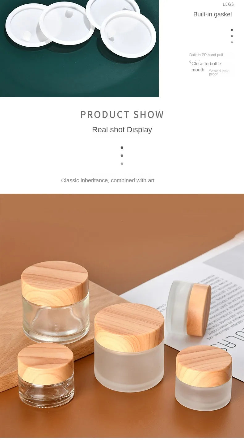 Contenitore Cosmetico Ricaricabile in Vetro (5–50g) – Travel