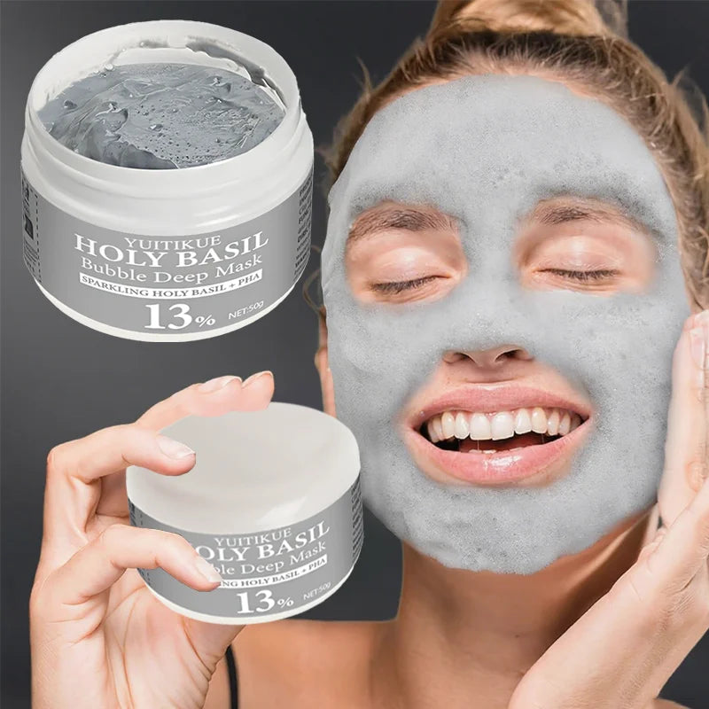 Maschera Argilla Bubble Holy Basil PHA 13% – Pori & Oil Control | Lido Nova