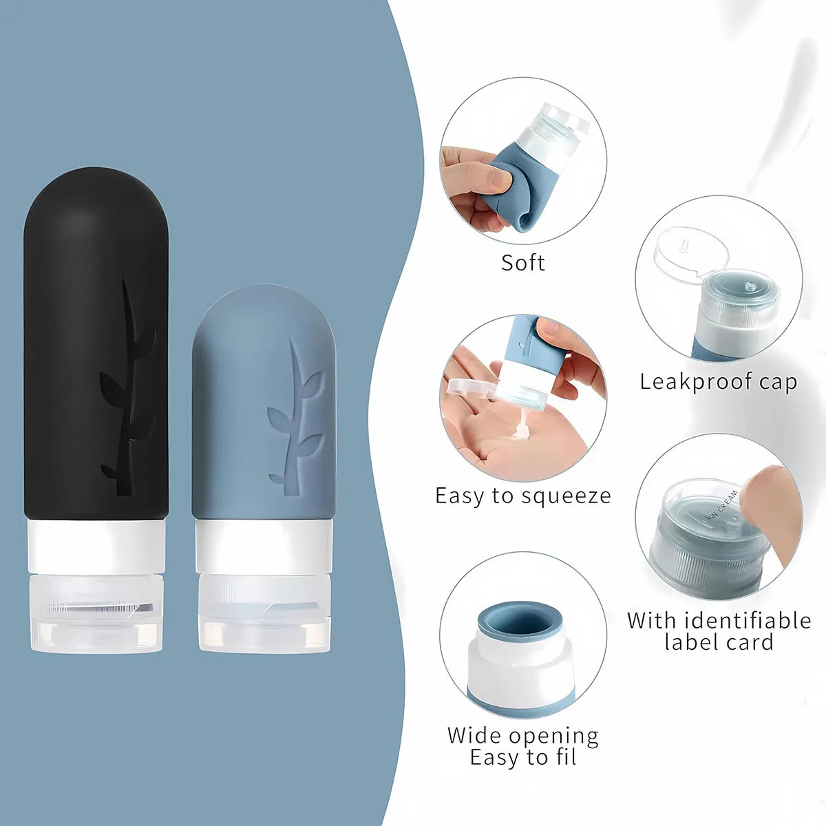 Kit Viaggio 17 Pezzi in Silicone TSA (1 set) – Anti-Perdita