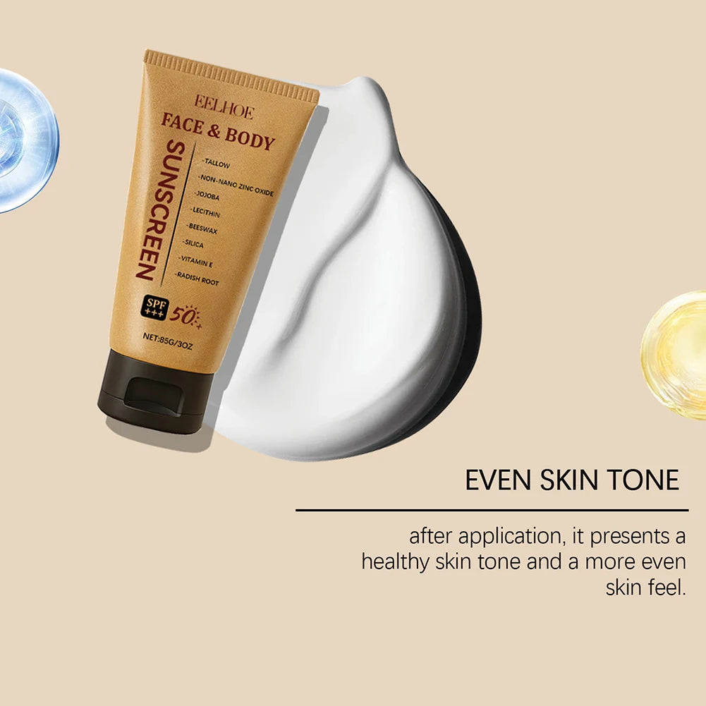 Crema Solare Minerale SPF50 Viso & Corpo – Con Tallow & Ossido di Zinco, Non Unge | Lido Nova