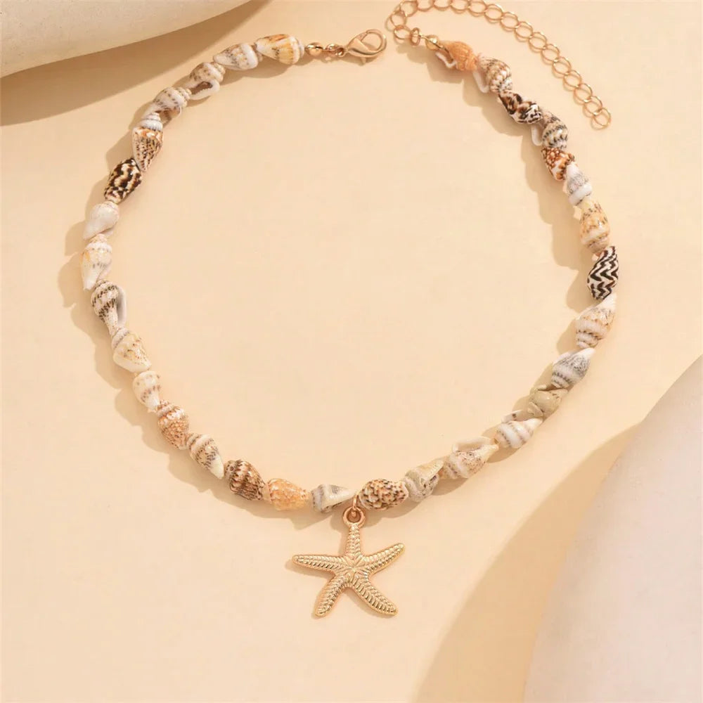 Collana Choker Ocean Premium con Conchiglie Naturali & Stella Marina Handmade – Donna Estate 2026