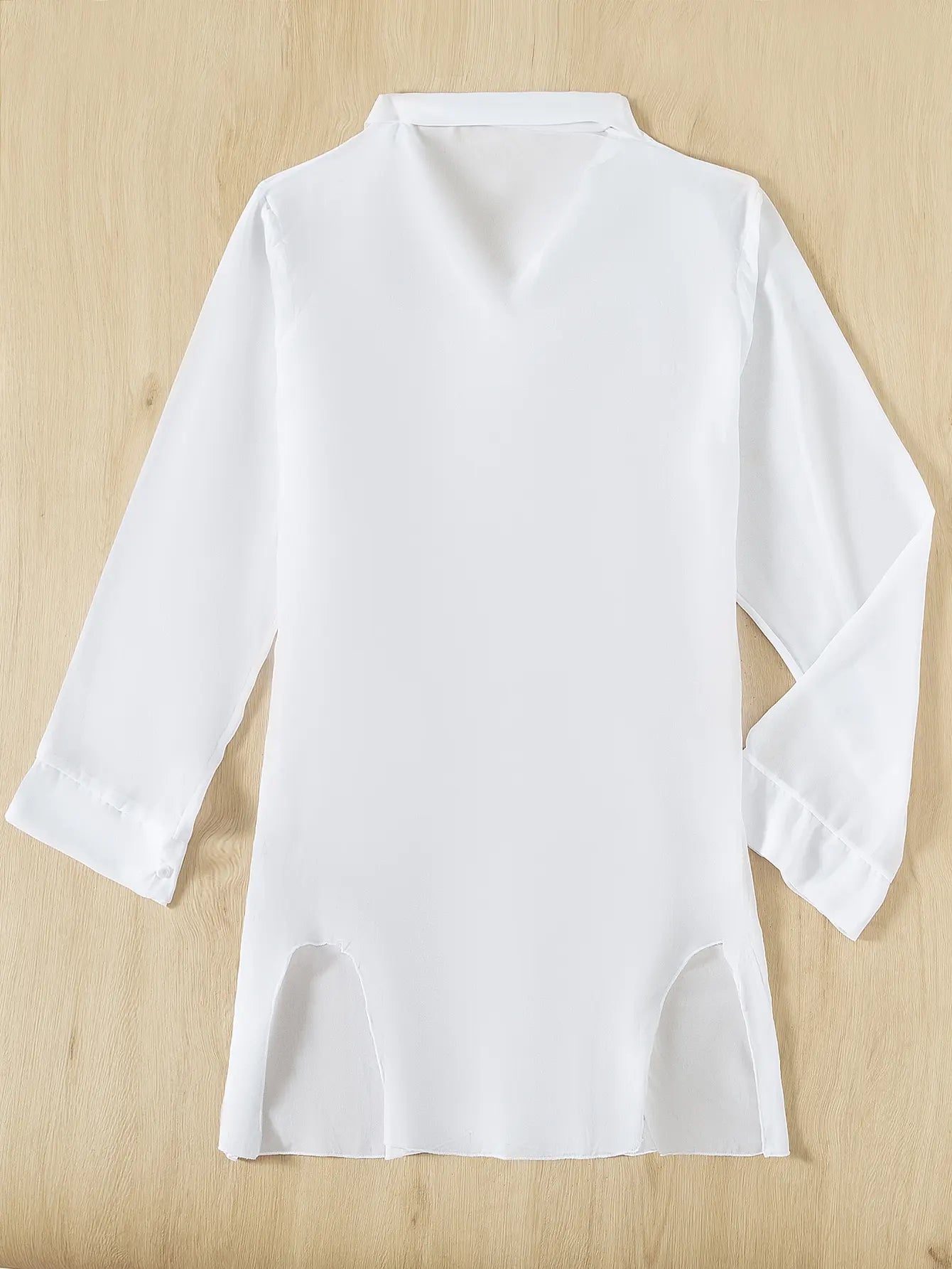 Abito Copricostume Estivo Donna 2026 Kimono Aperto Maniche Lunghe Tinta Unita - Lido nova 