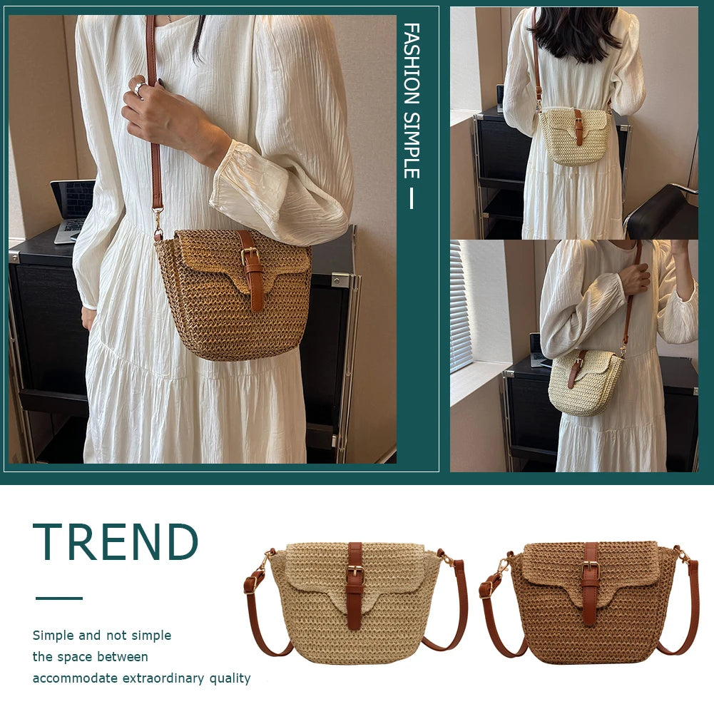 Borsa Crossbody Intrecciata in Corda di Carta – Boho Minimal Donna Estate 2026