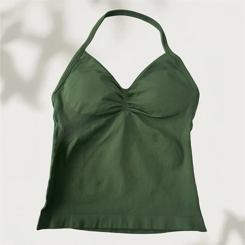 Set Yoga Donna 2026 Seamless con Tank Top Longline e Shorts Scrunch - Lido nova 