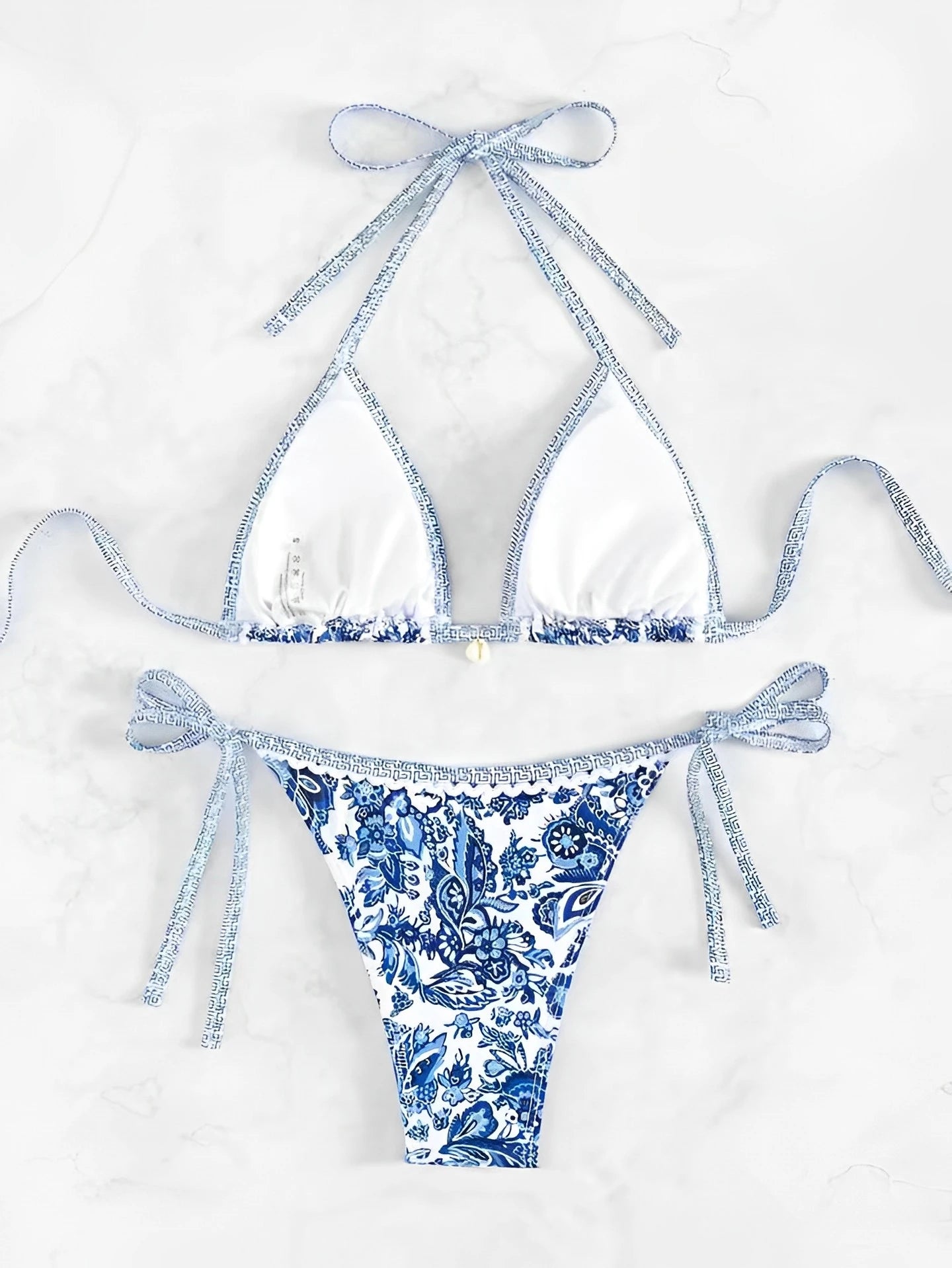 Bikini Donna 2026 a Triangolo con Laccetti Halter Due Pezzi Sexy da Mare - Lido nova 