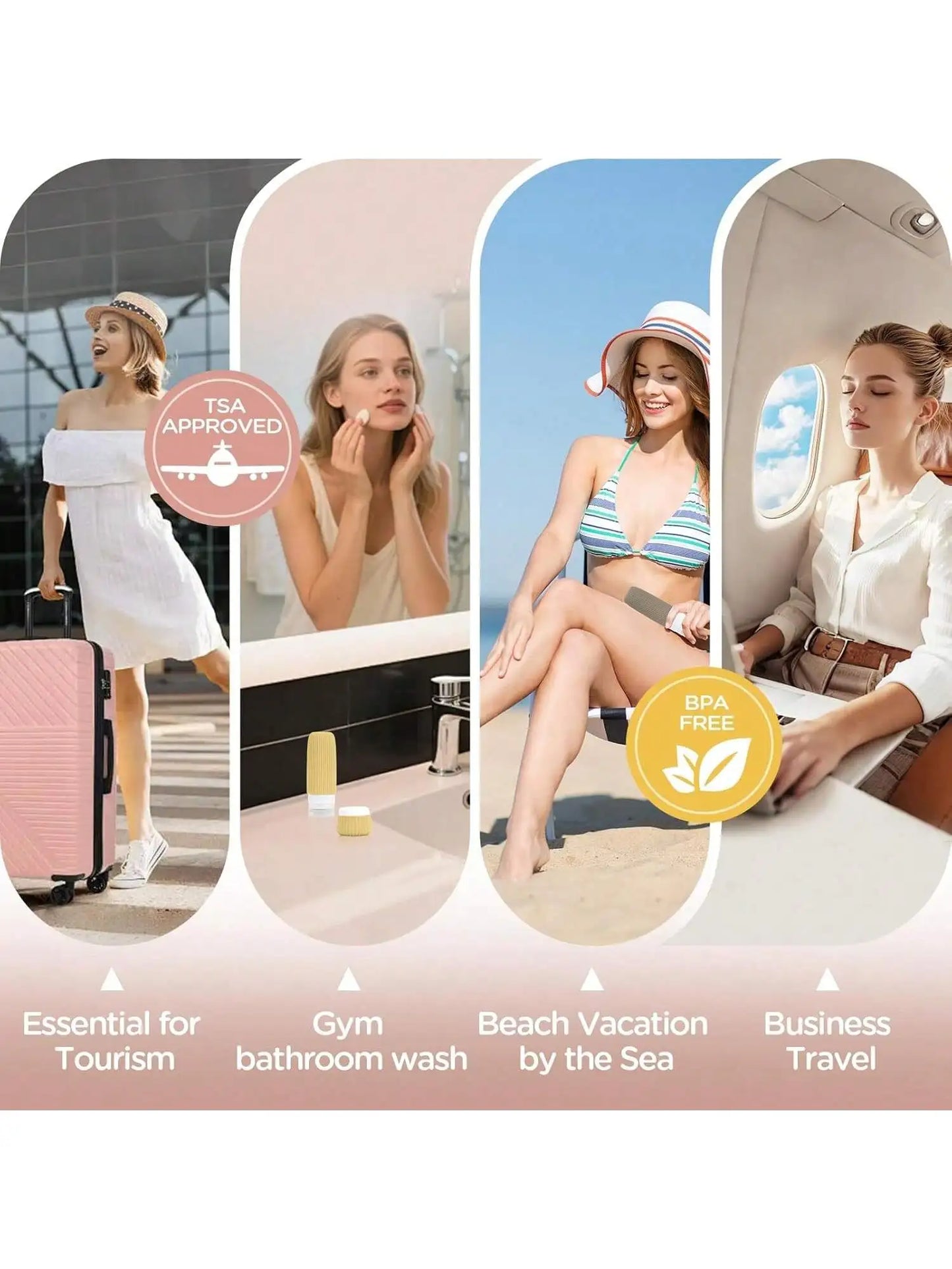 Travel Bottle Set 6 pz – Anti-Perdita (1 set)