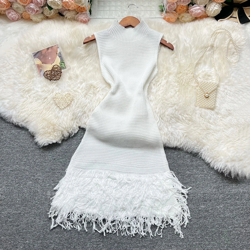 Abito Estivo Donna 2025 – Bodycon Senza Maniche con Dettagli Openwork - Lido nova 