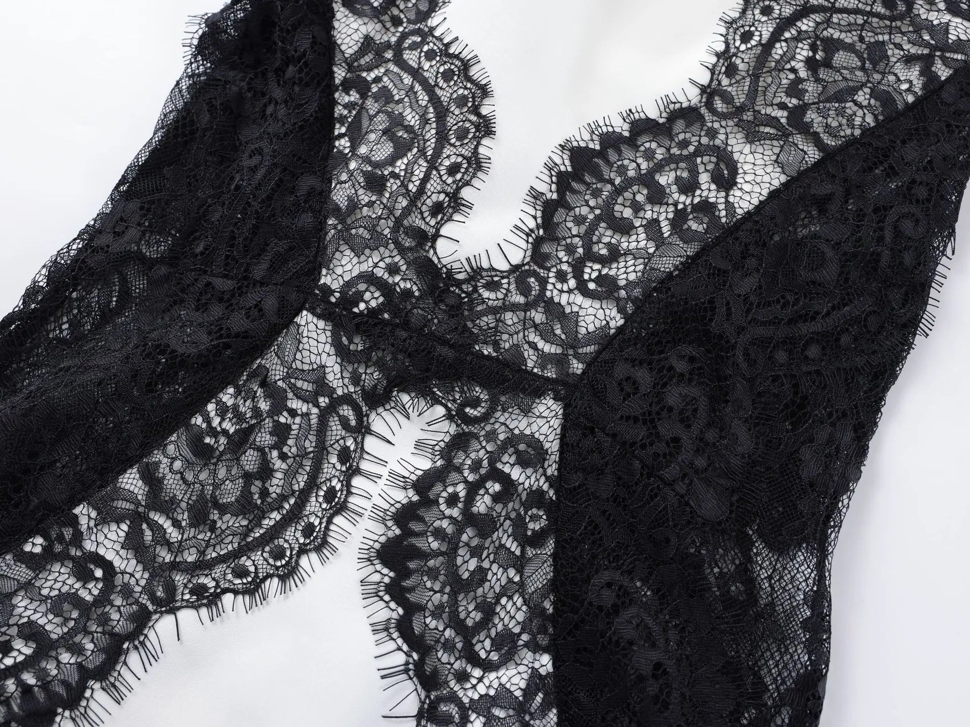 Abito Estivo Donna – Maxi Dress con Pizzo, Schiena Scoperta e Spacco Laterale - Lido nova 