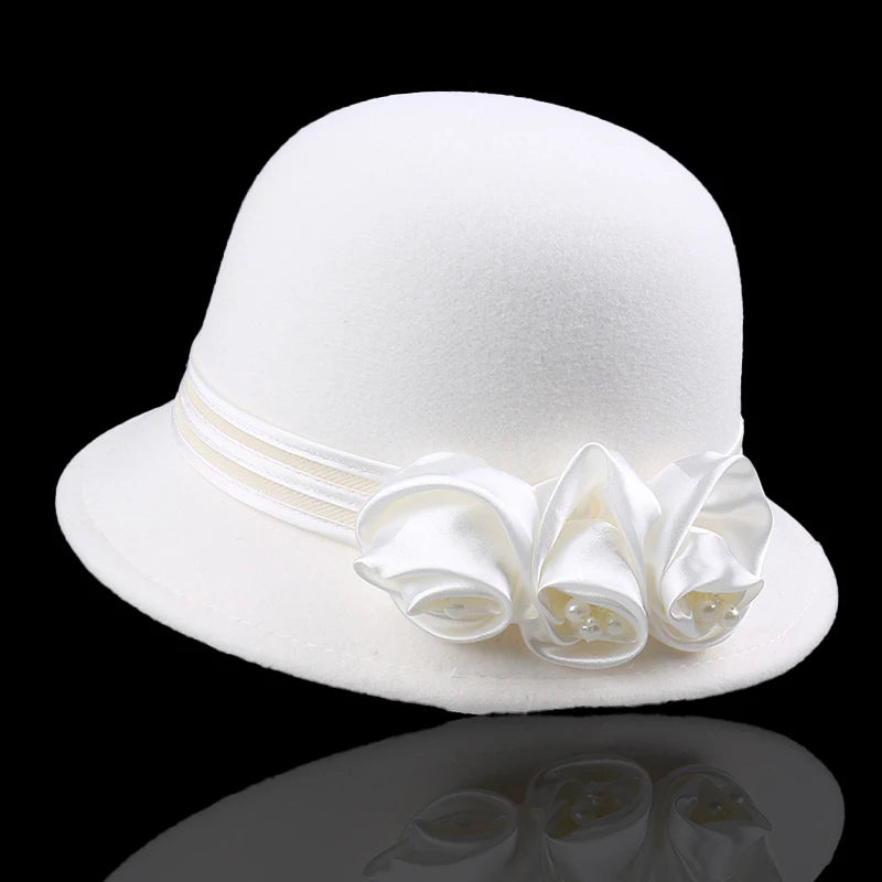 Cappello Elegante Donna con Fiore – Tinta Unita Regolabile Estate 2026