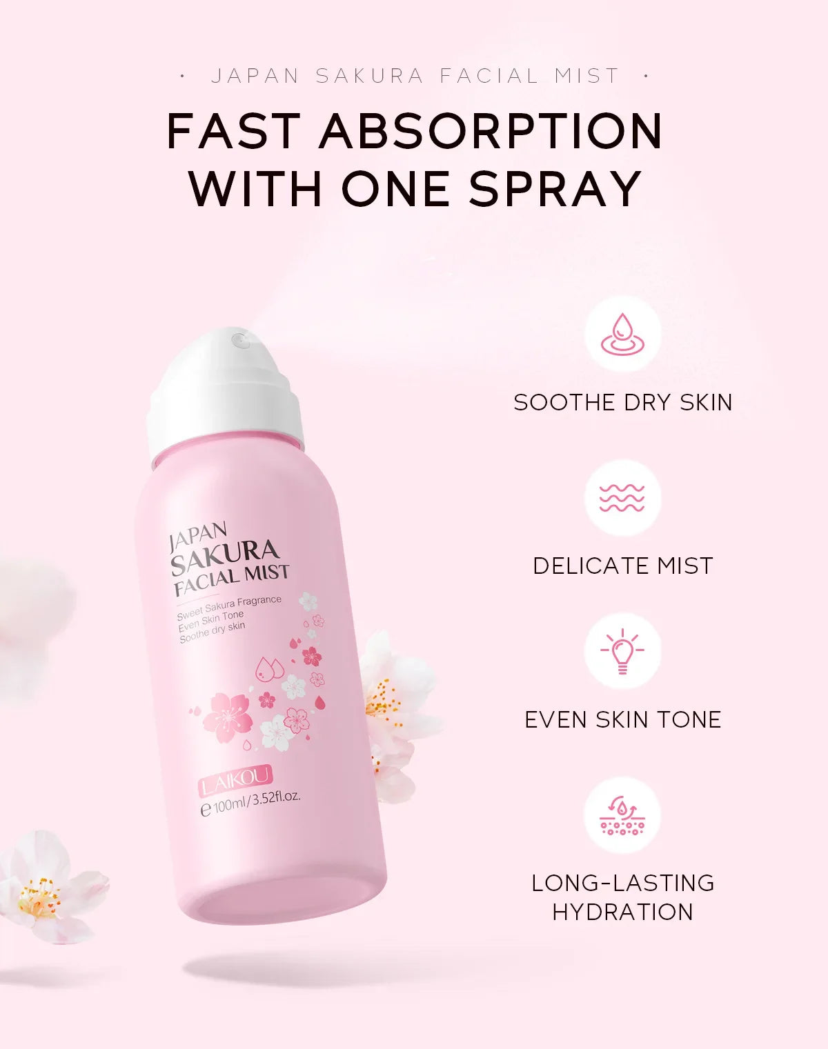 Face Mist Sakura Niacinamide 100ml – Idratazione Fresh & Pelle più Uniforme | Lido Nova