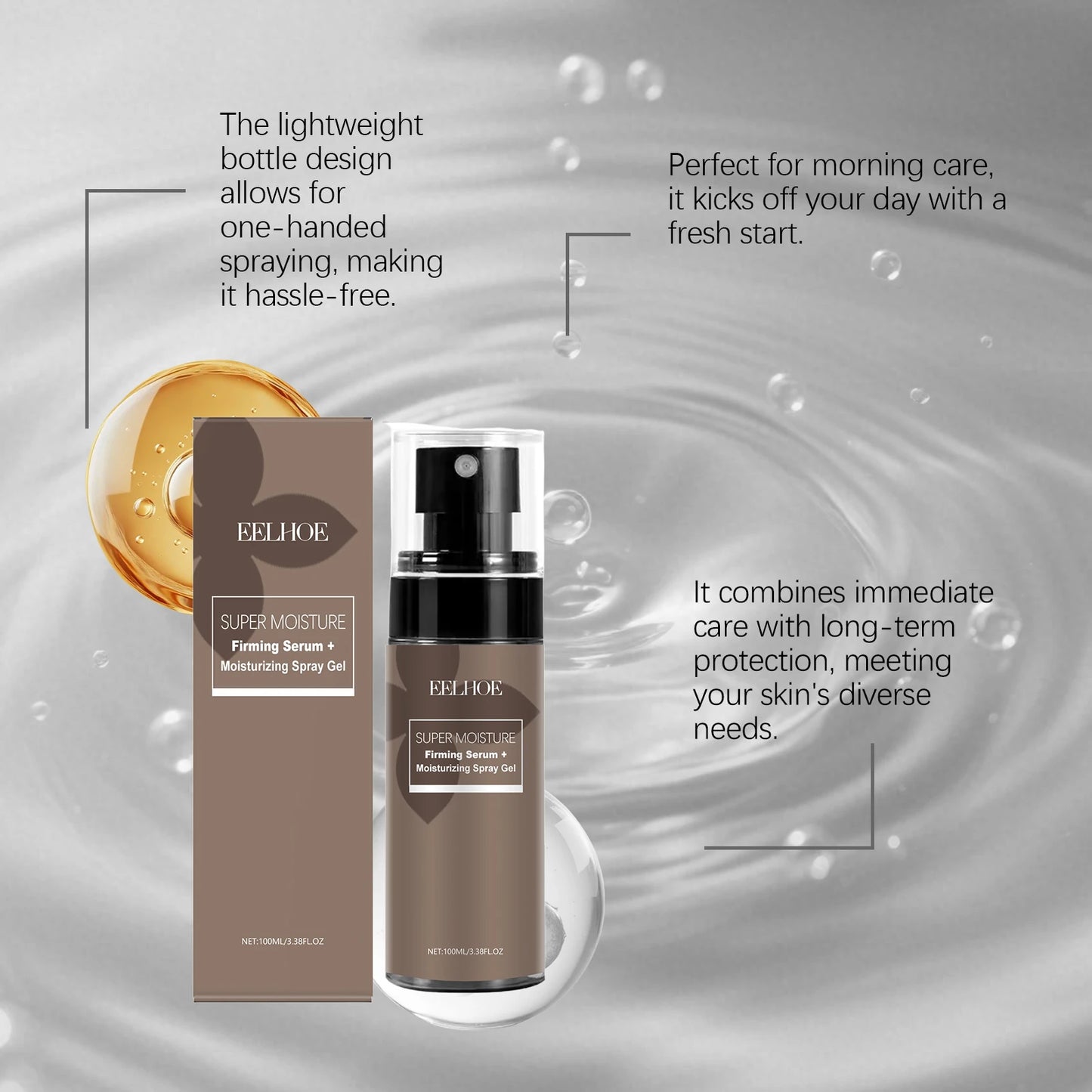 Spray Viso Idratante EELHOE 100ml – Mist Gentle & Effetto Fresh (Unisex) | Lido Nova