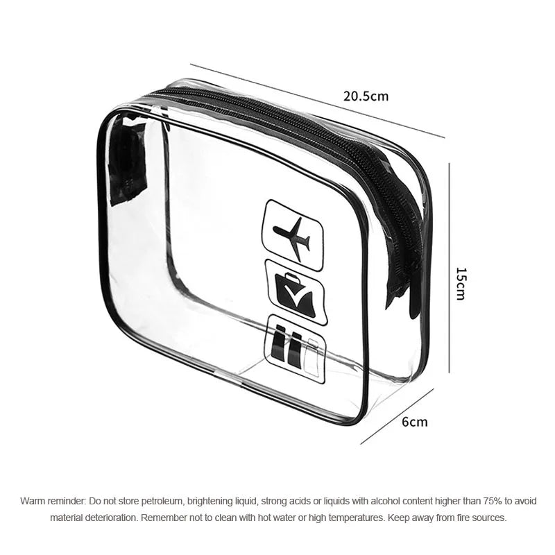 LidoNova Pochette Trasparente Impermeabile Trucco Ordinata 1 pz