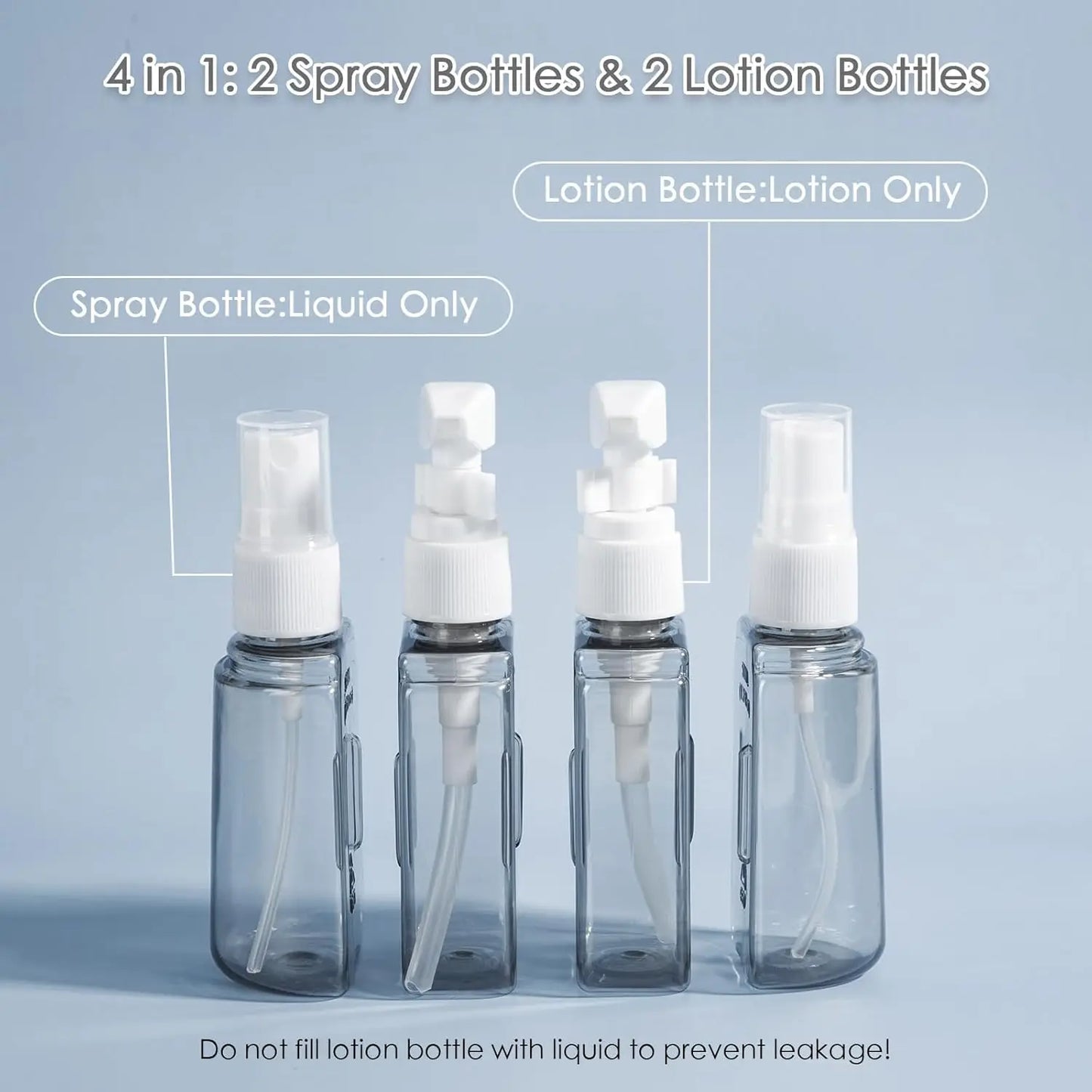 TRAVELKIT Flaconi Viaggio 4-in-1 (1 kit) – Anti-Perdita