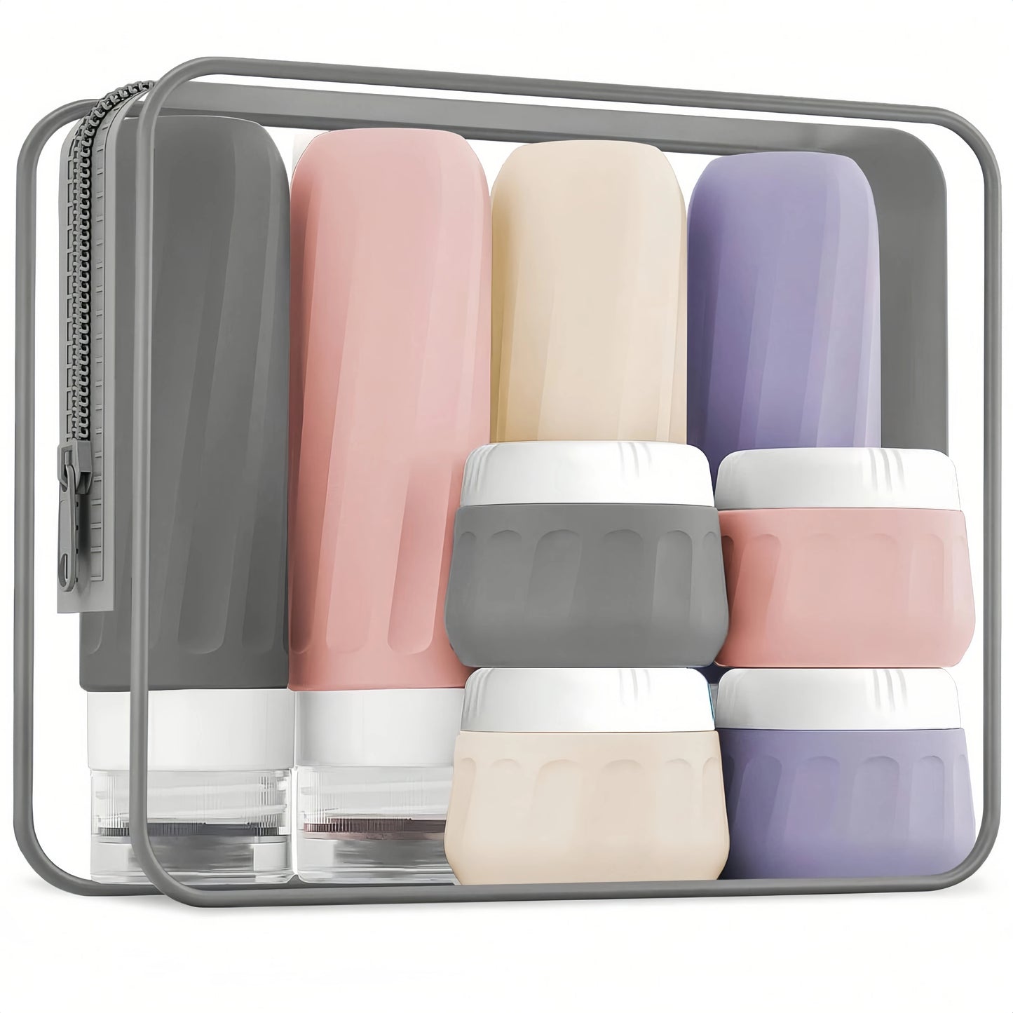 Set 4 Flaconi Viaggio Silicone Anti-Perdita (4 pz) – Ricaricabili