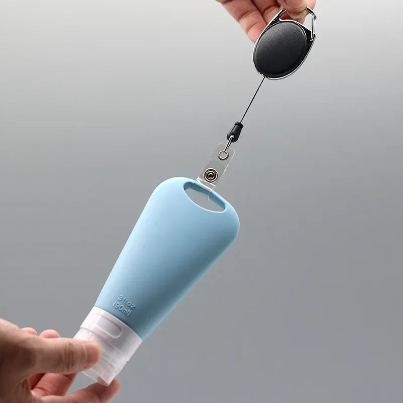 1/3/4Pcs 90ml Travel Portable Silicone Set-bottling Lotion Cream Shampoo Body Wash Cosmetic Bottles Empty Containers - Lido nova 