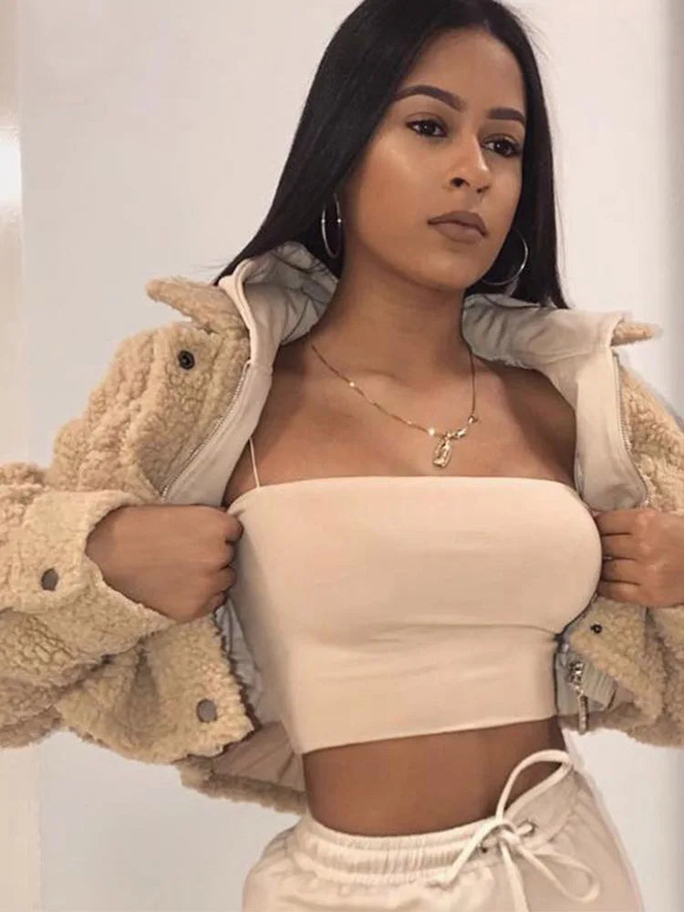 Crop Top Donna 2026 in Cotone Elasticizzato Senza Maniche Sexy Basic - Lido nova 