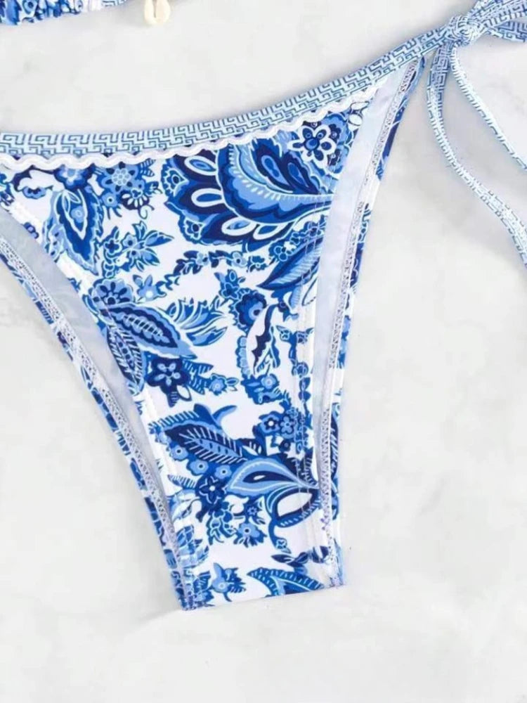 Bikini Donna 2026 a Triangolo con Halter e Laccetti Regolabili da Mare - Lido nova 