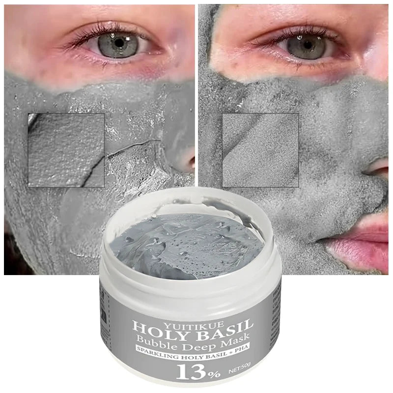 Maschera Argilla Bubble Holy Basil PHA 13% – Pori & Oil Control | Lido Nova