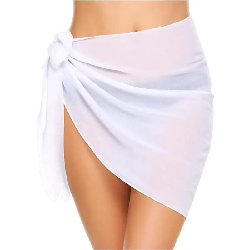 Pareo Estivo Donna 2026 Nero Sheer 50x180 cm Bikini Wrap Multiuso - Lido nova 