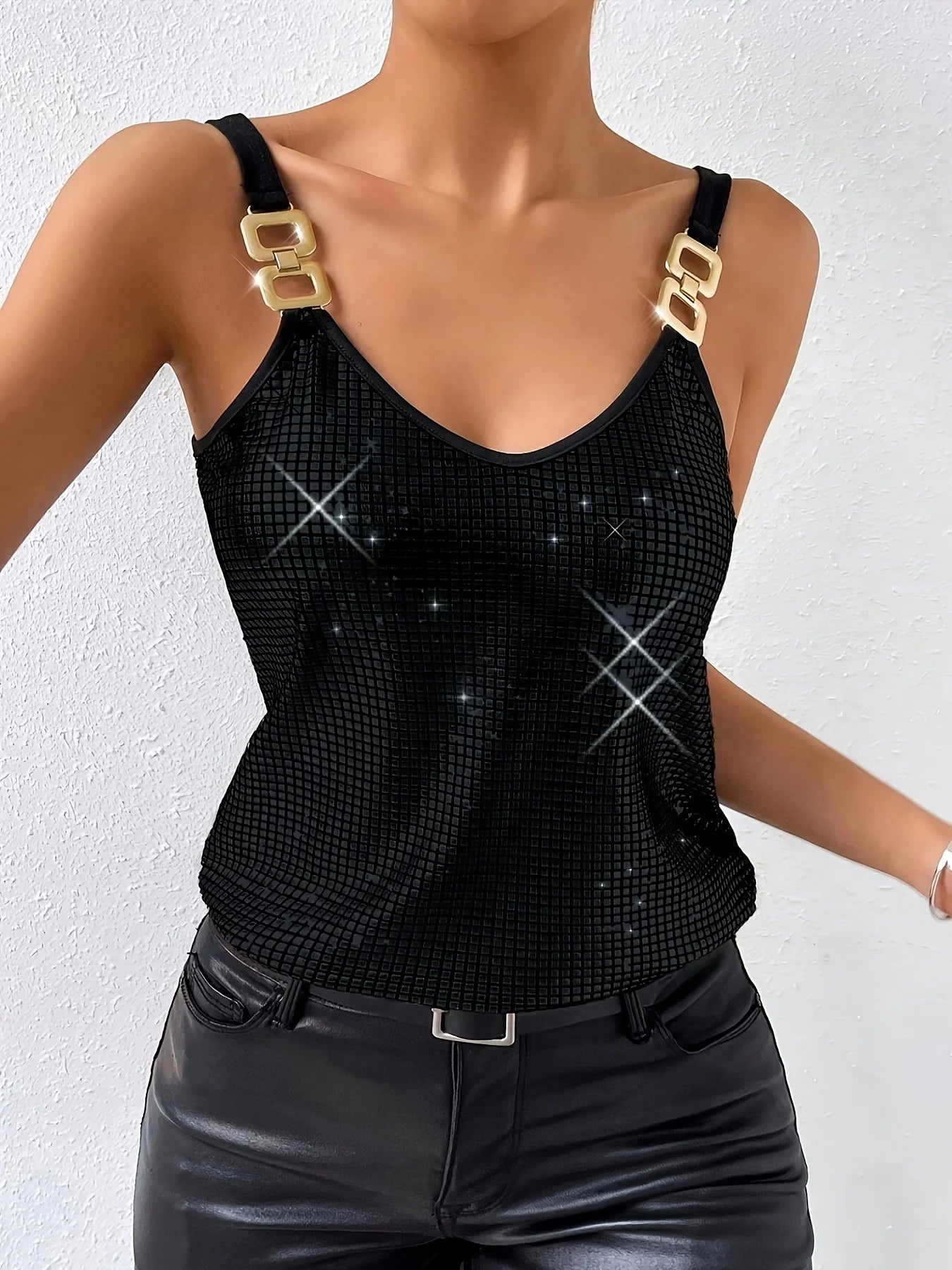 Tank Top Donna 2026 Plus Size Intrecciato Estivo Tinta Unita Senza Maniche - Lido nova 