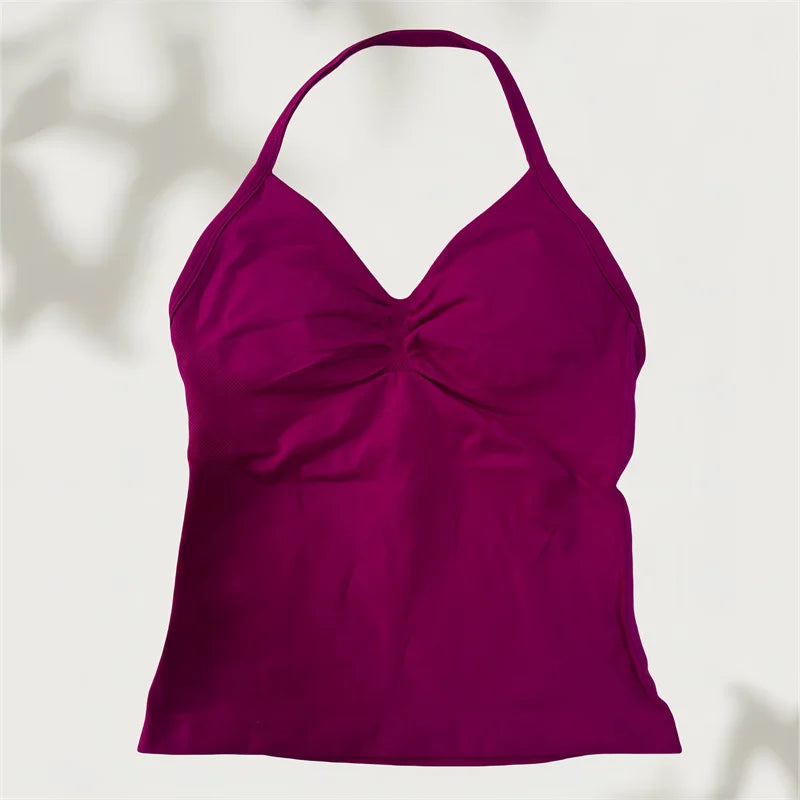 Set Yoga Donna 2026 Seamless con Tank Top Longline e Shorts Scrunch - Lido nova 