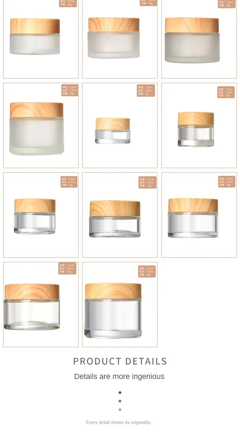 Contenitore Cosmetico Ricaricabile in Vetro (5–50g) – Travel