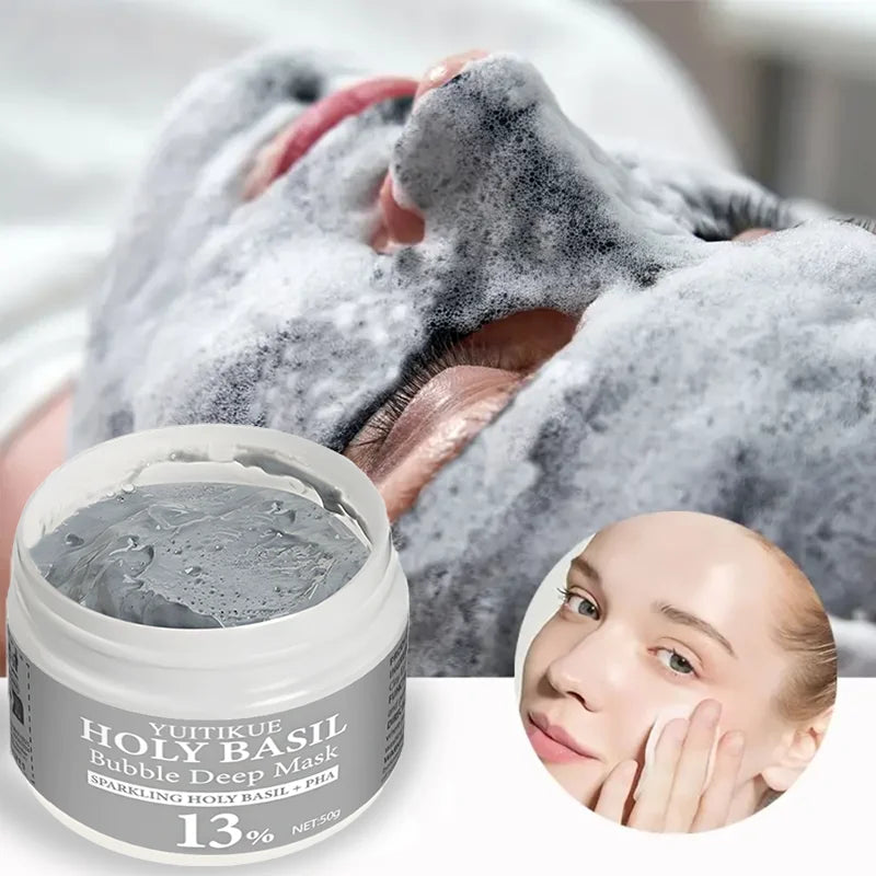 Maschera Argilla Bubble Holy Basil PHA 13% – Pori & Oil Control | Lido Nova