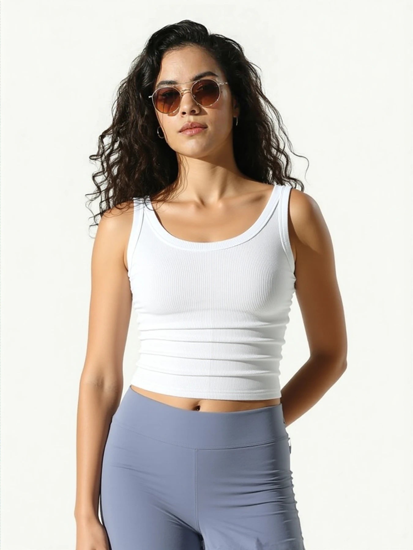 Tank Top Donna 2026 a Coste in Cotone con Stampa California Slim Streetwear - Lido nova 