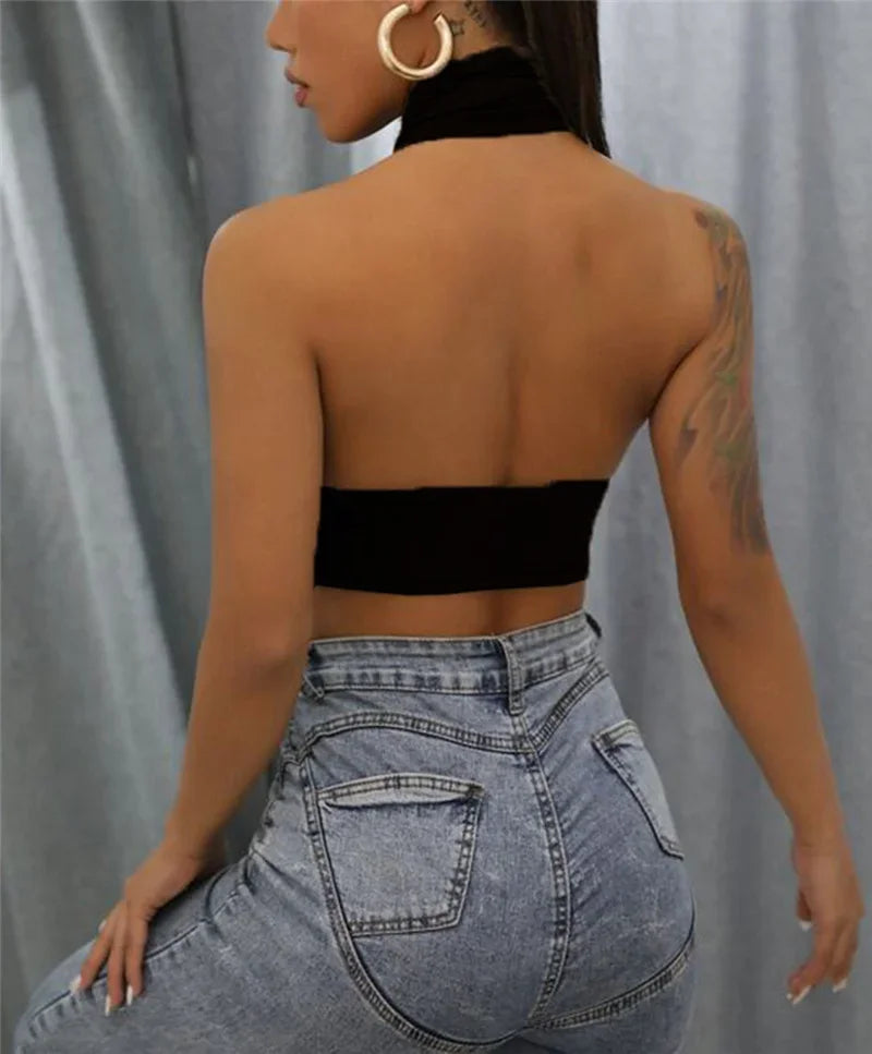 Crop Tank Donna 2026 Openwork Sexy Sportivo con Incrocio Plus Size XL–9XL - Lido nova 