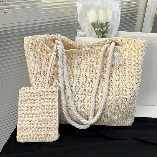 Maxi Tote in Paglia Intrecciata – Designer Bali Style Estate 2026