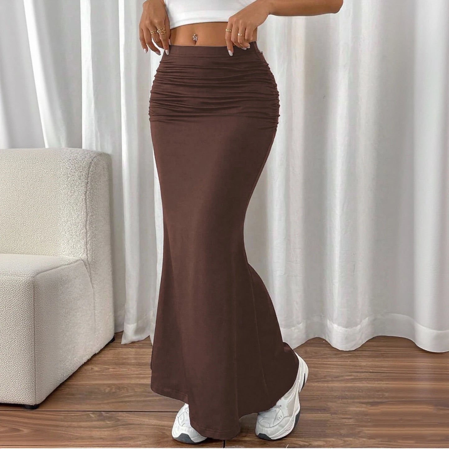 Gonna Estiva Donna 2026 a Sirena Vita Alta Slim Fit Elegante - Lido nova 