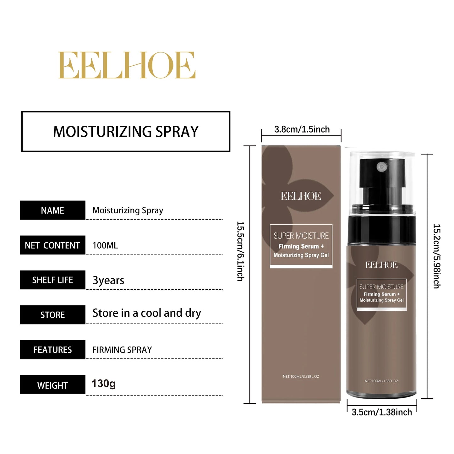 Spray Viso Idratante EELHOE 100ml – Mist Gentle & Effetto Fresh (Unisex) | Lido Nova