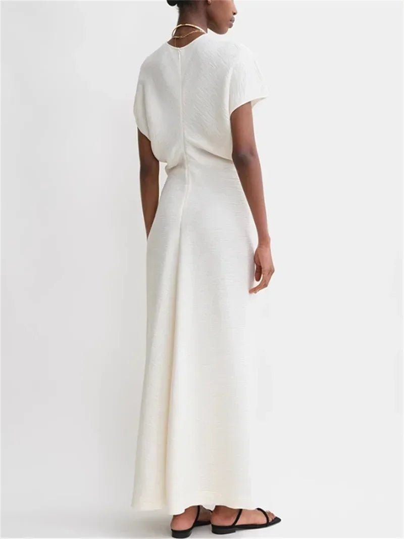 Abito Estivo Donna 2026 Midi Minimalista Plissettato - Lido nova 
