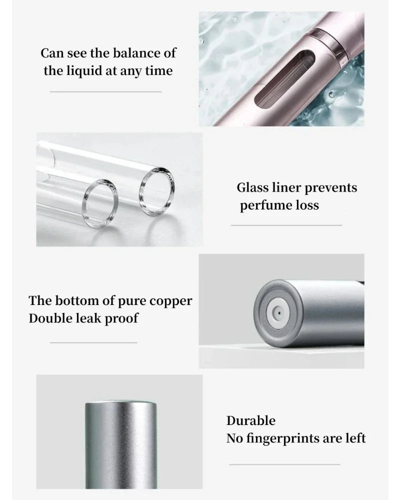 VECENT Atomizzatore Profumo Ricaricabile (5–10ml) – Travel