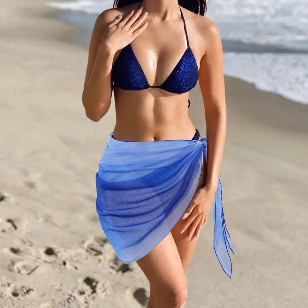 Pareo Estivo Donna 2026 in Chiffon Sfumato Foulard Bikini Cover-Up - Lido nova 