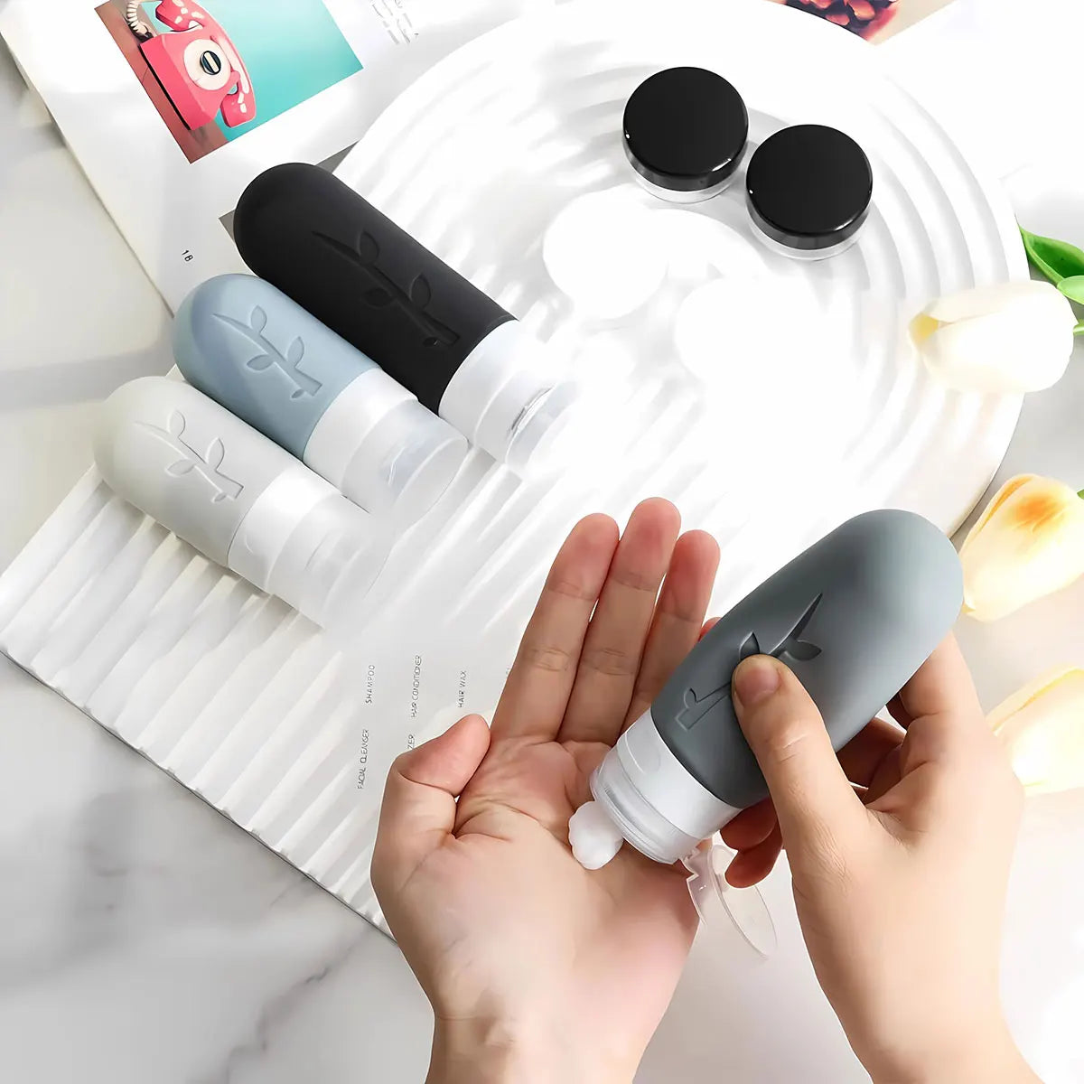 Kit Viaggio 17 Pezzi in Silicone TSA (1 set) – Anti-Perdita