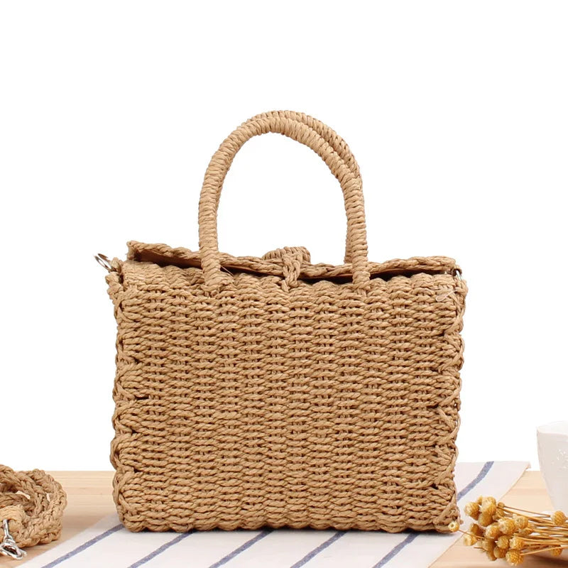 Borsa a Cesto in Rattan Intrecciato – Boho Handmade Donna Estate 2026