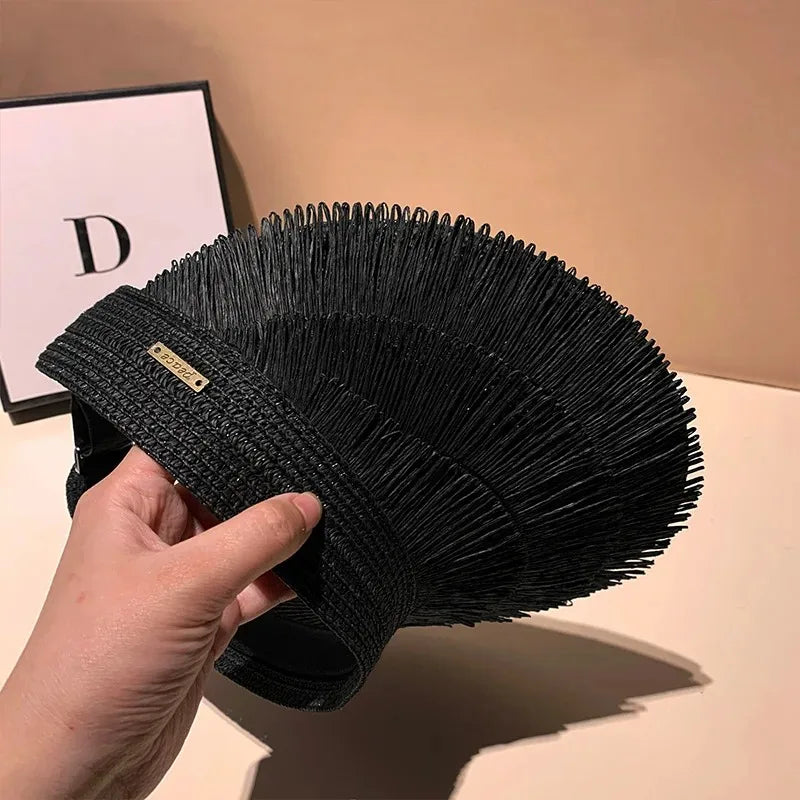 Cappello Sole in Paglia con Frange – Design Fashion Donna Estate 2026