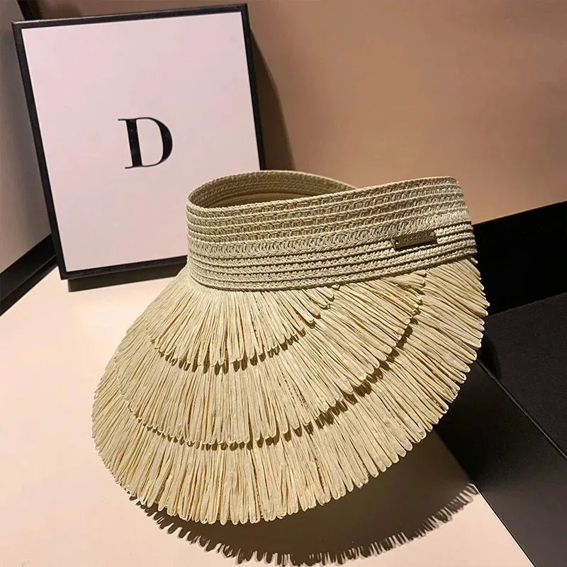 Cappello Sole in Paglia con Frange – Design Fashion Donna Estate 2026