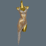 Women's 2026 Summer Mini Dress Asymmetrical Shiny with Rhinestones