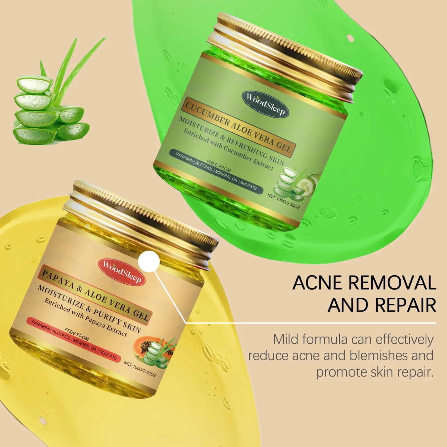 Gel Aloe Vera Lenitivo – Idratazione Profonda & Comfort per Pelle Sensibile (Viso) | Lido Nova