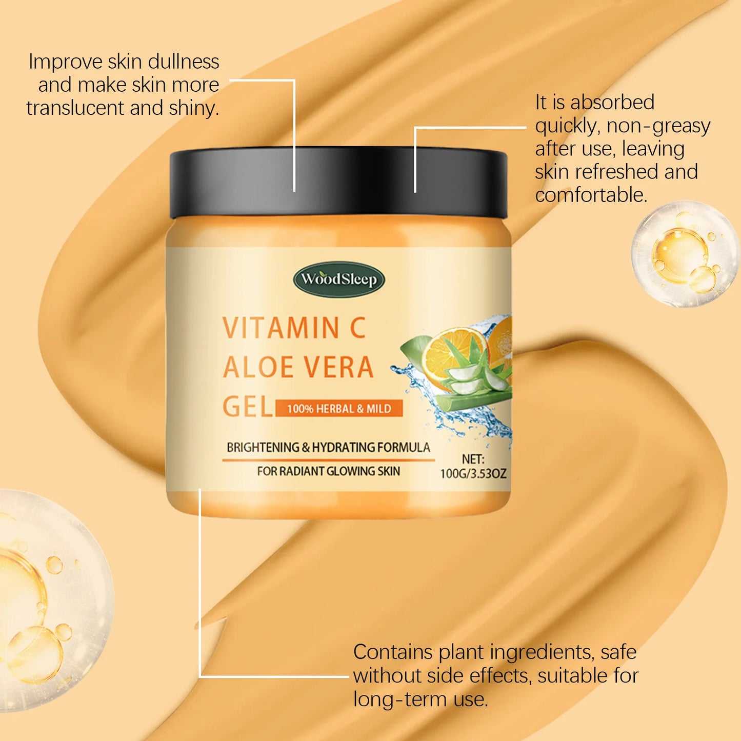 Gel Viso Vitamina C + Aloe Vera – Idratazione Profonda & Glow Estivo (After-Sun) | Lido Nova